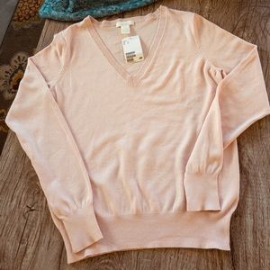 Lightweight Pink V-Neck Sweater
